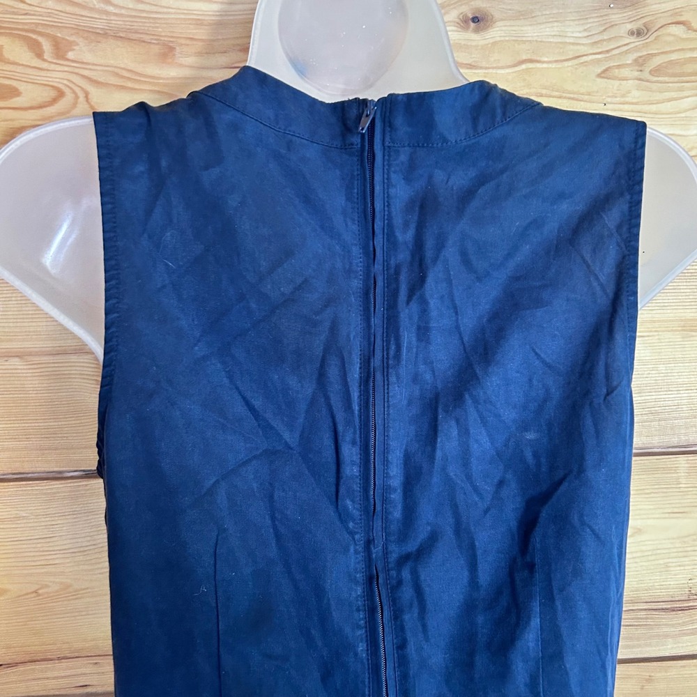 Lace Up Romper Womens Size 2 Navy Blue Knotted String Sleeveless Banana Republic - Picture 6 of 13